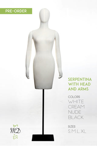 Serpentina Dressform with Head and Arms - Pre-order